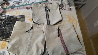 巾着カバンを二個追加で作りました。
