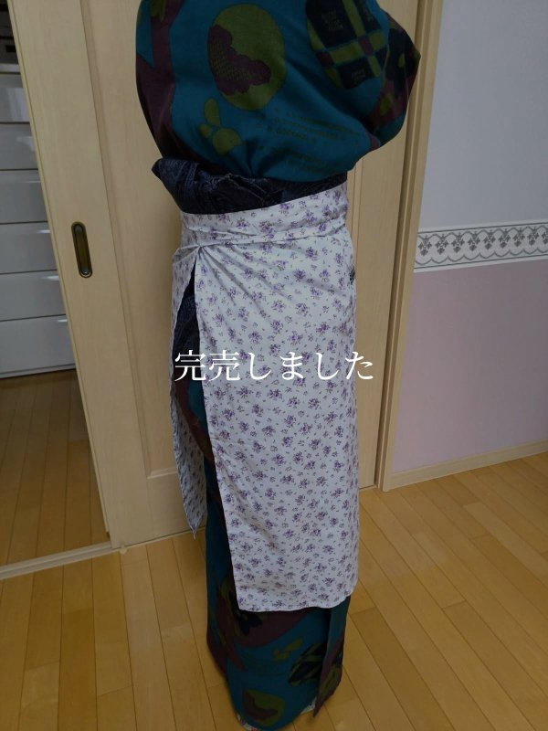 画像6: エプロン - レトロ小花柄 (6)