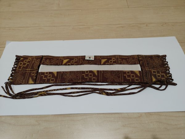 画像17: 背中涼しいに決まってる帯06〜紬生地・格子に花絣〜 (17)