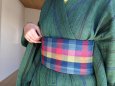 画像3: 背中涼しいに決まってる帯07（普通サイズ）〜阿波しじら・カラフル格子〜 (3)