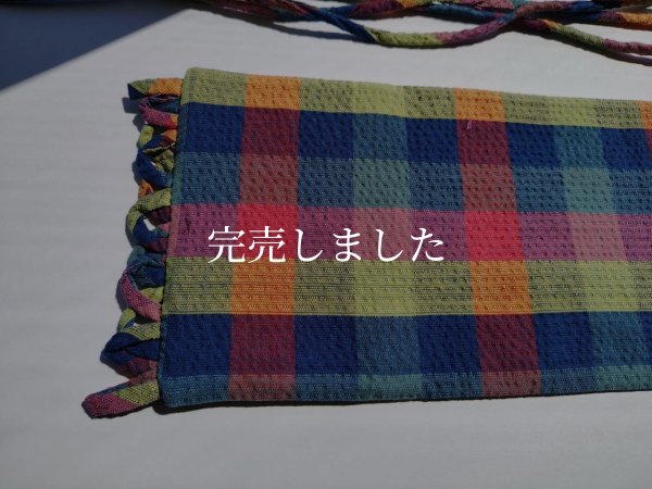 画像7: 背中涼しいに決まってる帯07（普通サイズ）〜阿波しじら・カラフル格子〜 (7)