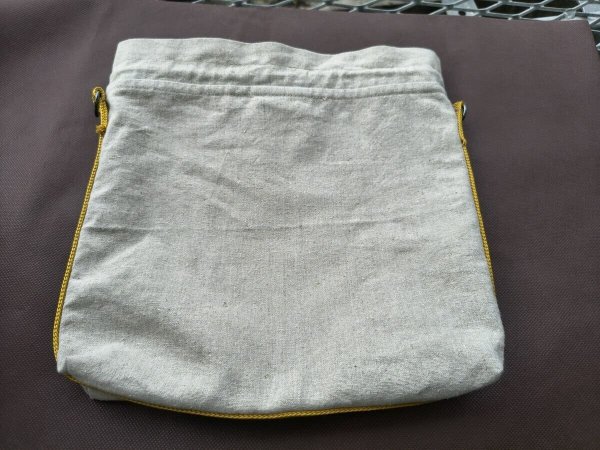 画像6: 巾着袋06／黒紐　ニッケルブラック金具 (6)
