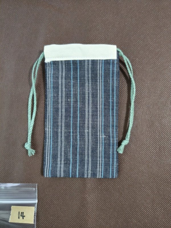 画像2: 保存袋14／遠州木綿　縞柄 (2)