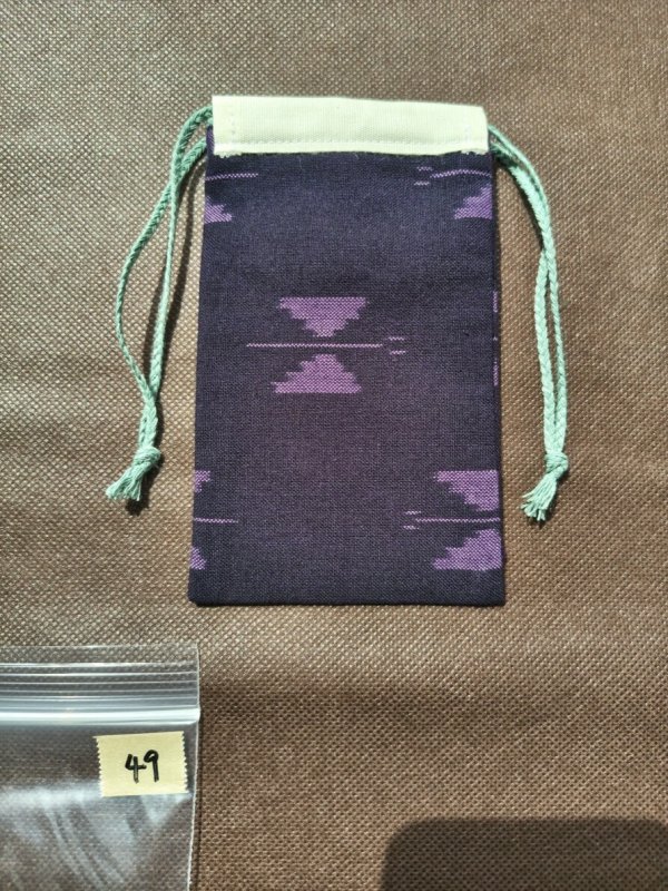 画像2: 保存袋49／久留米絣　蝶々柄 (2)