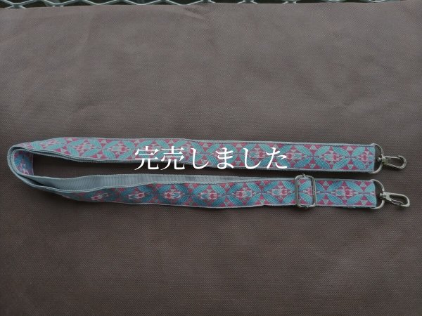 画像1: レピヤンリボンのバッグストラップ03／チューリップ　ピンク (1)