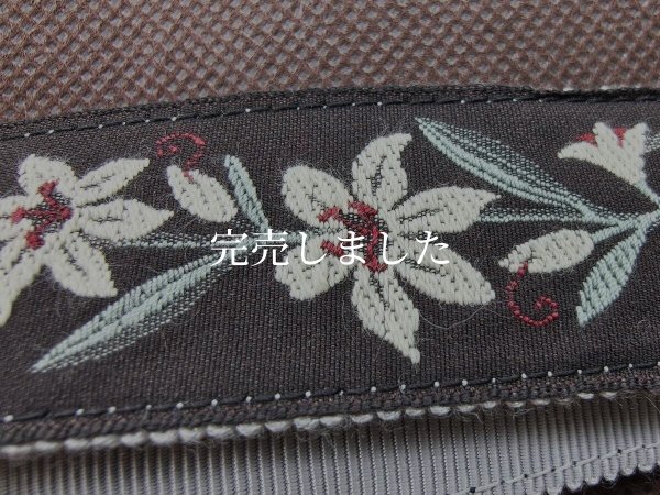 画像5: レピヤンリボンのバッグストラップ05／ゆり　黒 (5)