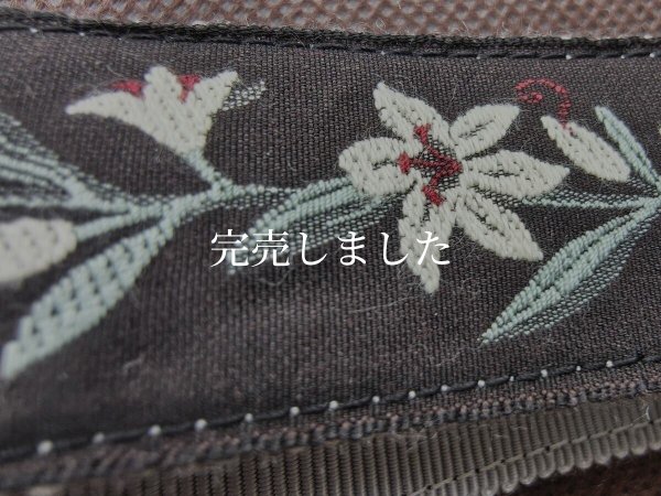 画像6: レピヤンリボンのバッグストラップ05／ゆり　黒 (6)